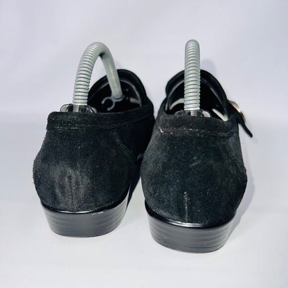 SAS Lara Slip-on Loafer Black Suede with Silver Buckle Women's 5.5 M - Picture 5 of 11